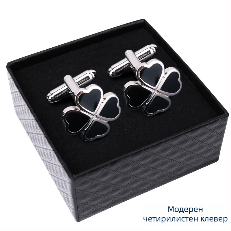 Маншетни копчета (сплав, прост мъжки стил, геометричен дизайн, електроплакирани)