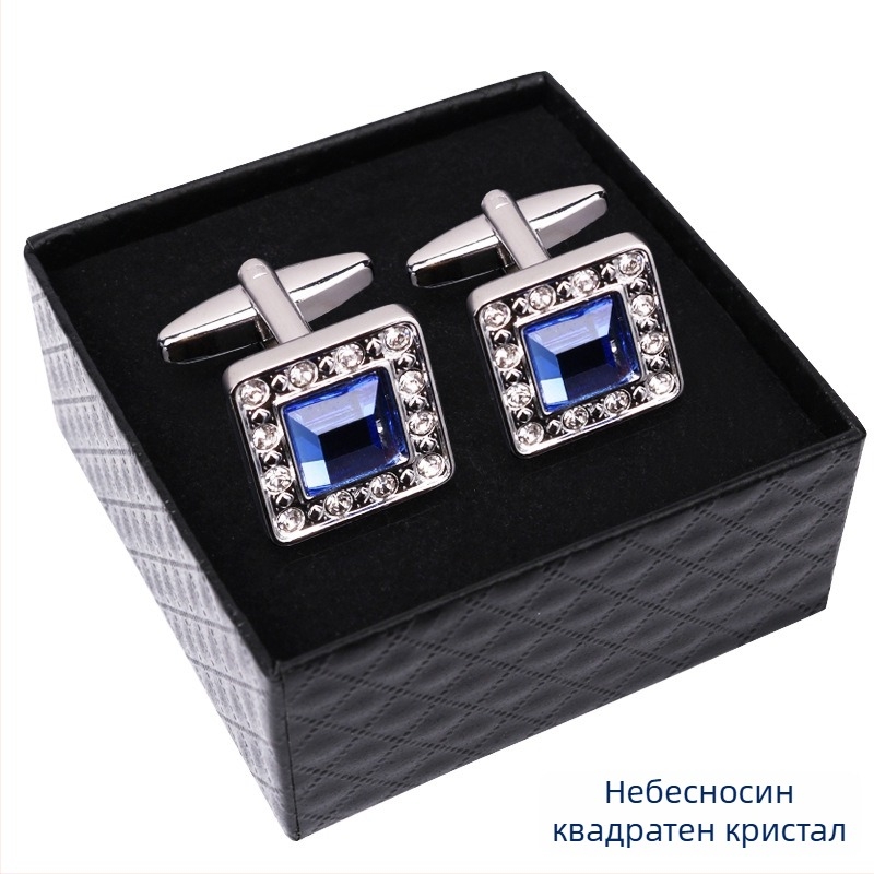 Маншетни копчета (сплав, прост мъжки стил, геометричен дизайн, електроплакирани)