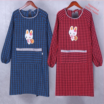 Престилка с дълги ръкави, памучна тъкан, против мазнини и замърсяване, карикатурен стил, принт карикатура/аниме