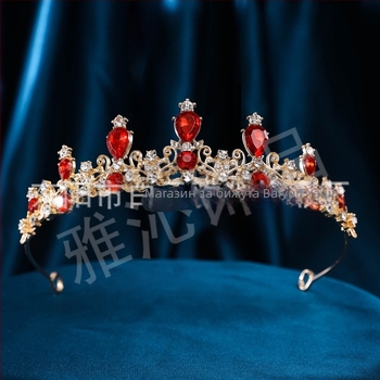 Булчинска тиара за глава с бели циркониеви кристали, основа от сплав, електроплакирана, естествен женствен стил