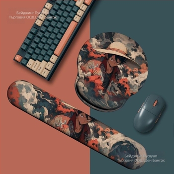 One Piece настолна подложка за мишка със силиконова опора за китка — едностранна настолна подложка