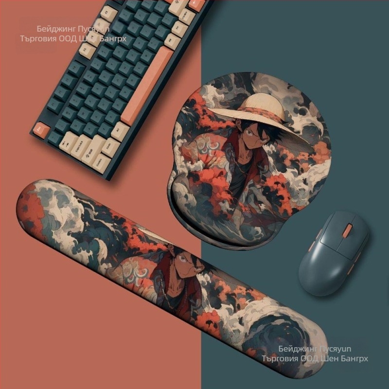 One Piece настолна подложка за мишка със силиконова опора за китка — едностранна настолна подложка