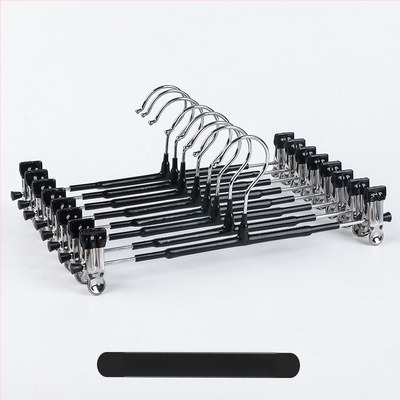 Стойка за панталони от метал с антихлъзгащ клип - пакет 10 бр, възможност за лого