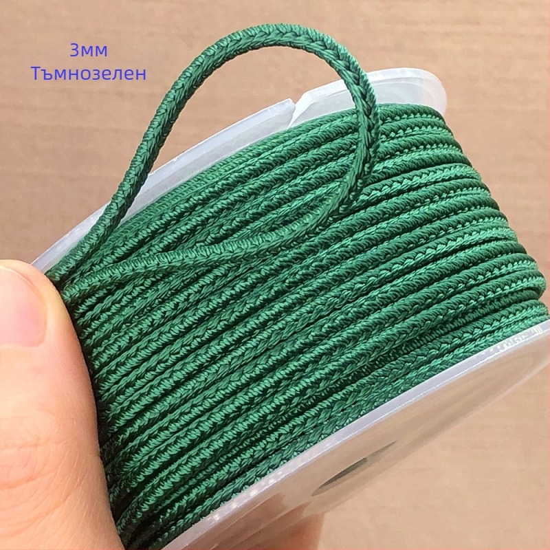 Шнур Руйи за нефритена висулка, ръчно тъкан и нанизвана текстилна нишка