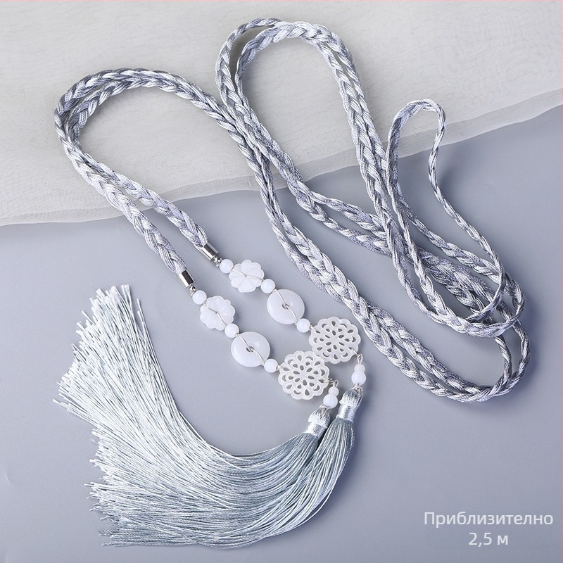 Унисекс колан с ресни и нефритова висулка, древен стил, Miyagi вариация, зима 2023, индивидуално опакован