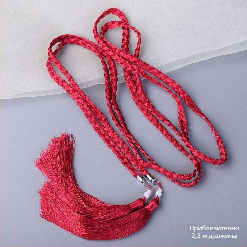 Унисекс колан с ресни и нефритова висулка, древен стил, Miyagi вариация, зима 2023, индивидуално опакован