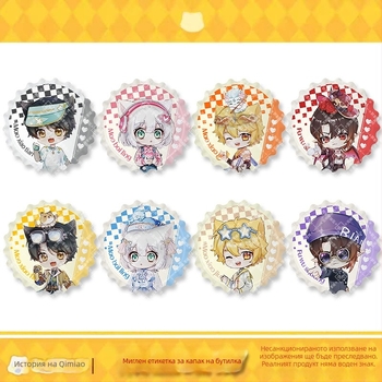 Котешки емален бадж – серия Mirror на Qimaojun: мотиви Xiaojiu, Xiaotian, Wushuang, Skylark и Bat; Смесени материали; Индивидуална опаковка в PP торба; Anime merchandise