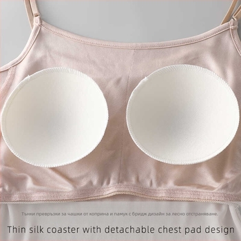 Копринен потник с Mulberry коприна — безшевен еднослоен дизайн, жилет стил, дишаща за лято 2024