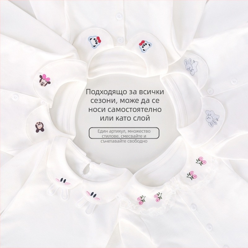 Детска тениска унисекс, дълъг ръкав, кръгла яка, 90% памук, корейски стил