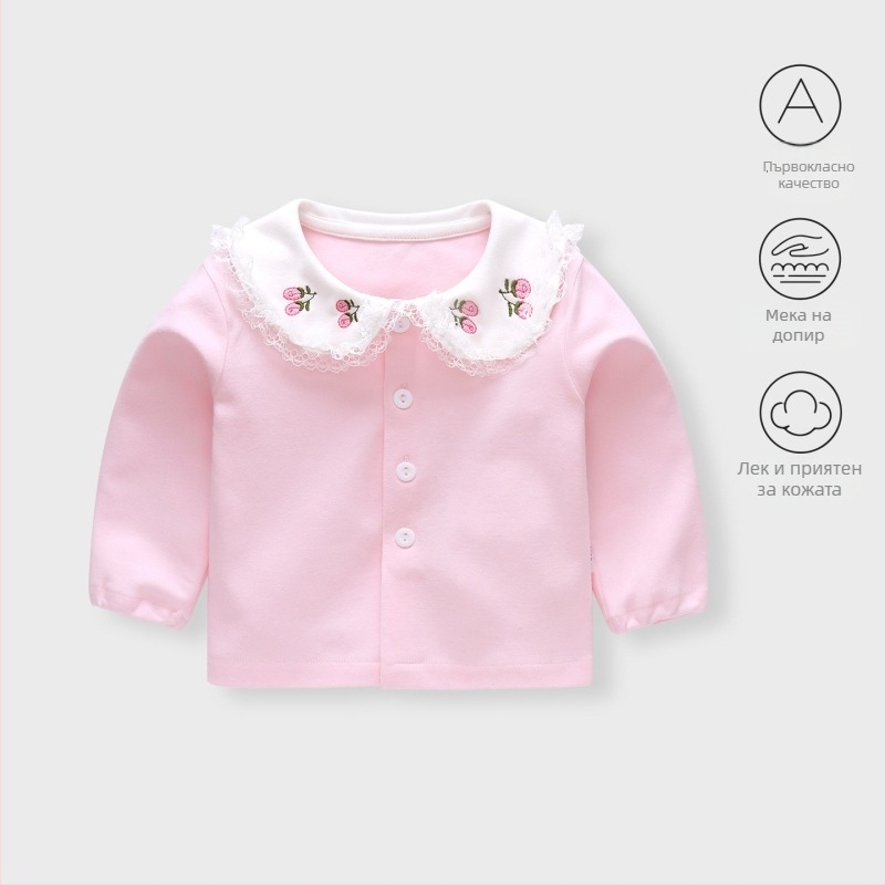 Детска тениска унисекс, дълъг ръкав, кръгла яка, 90% памук, корейски стил