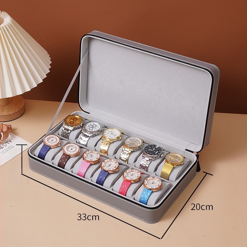 Кожен калъф за часовници със цип, преносим дисплей за часовници, пролет 2024