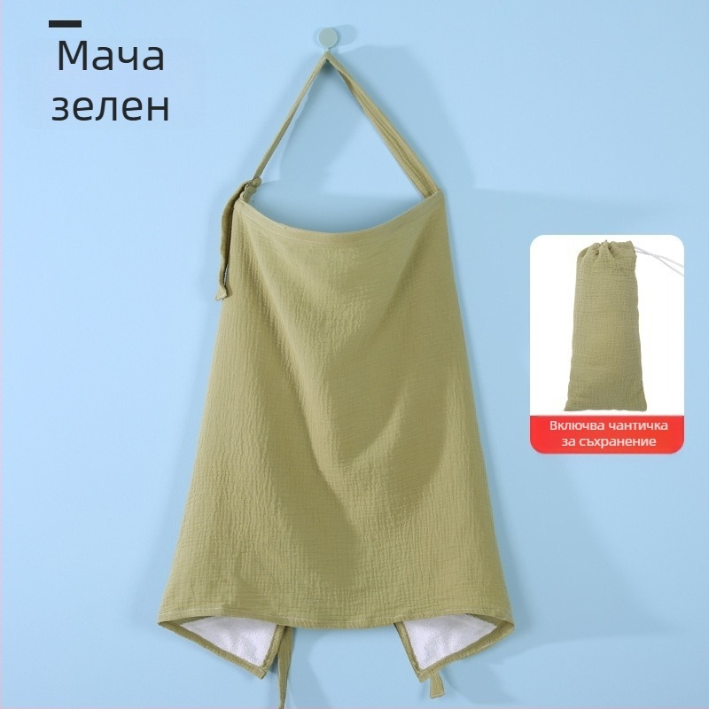 Покривало за кърмене - чист памук (>95%), унисекс, дискретен капак за новородени и до 1 година, за външна употреба