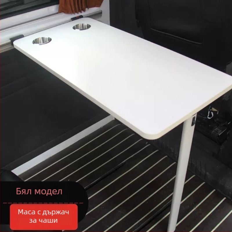 Стенно монтирана сгъваема дървена маса за автомобил – универсална за съхранение (Материал: дърво; Монтаж: стенен; Тип: сгъваем; Съвместимост: универсална)