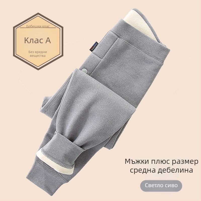 Зимни детски термални панталони, висока талия, памук, флисово подплата, за деца над 8 години