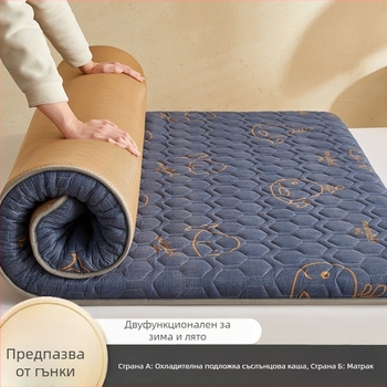 Двустранна мека подложка за спане, жакардова тъкан, Ice Silk Mat, химическо влакно, модерен минималистичен стил