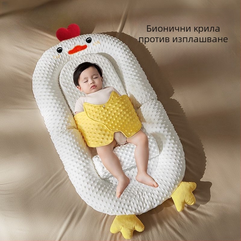 Бебешко спално гнездо за новородени — пълнител: памук; текстил: 100% памук; позициониране: бебе; без персонализация; категория: матрак/одеяло