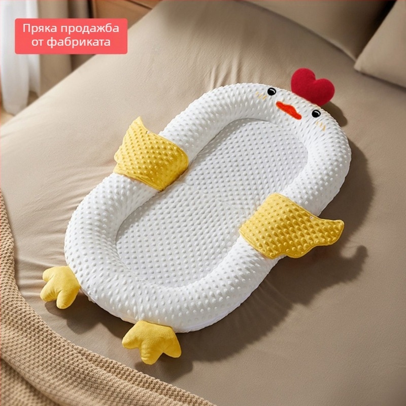 Бебешко спално гнездо за новородени — пълнител: памук; текстил: 100% памук; позициониране: бебе; без персонализация; категория: матрак/одеяло