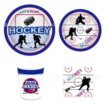 Комплект хартиени съдове за рожден ден — за 8 човека, 4 части: чинии, салфетки и чаши