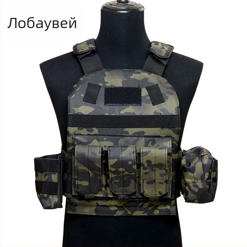 Детска тактическа жилетка: лека, камуфлажен принт, дишаща, водоустойчива