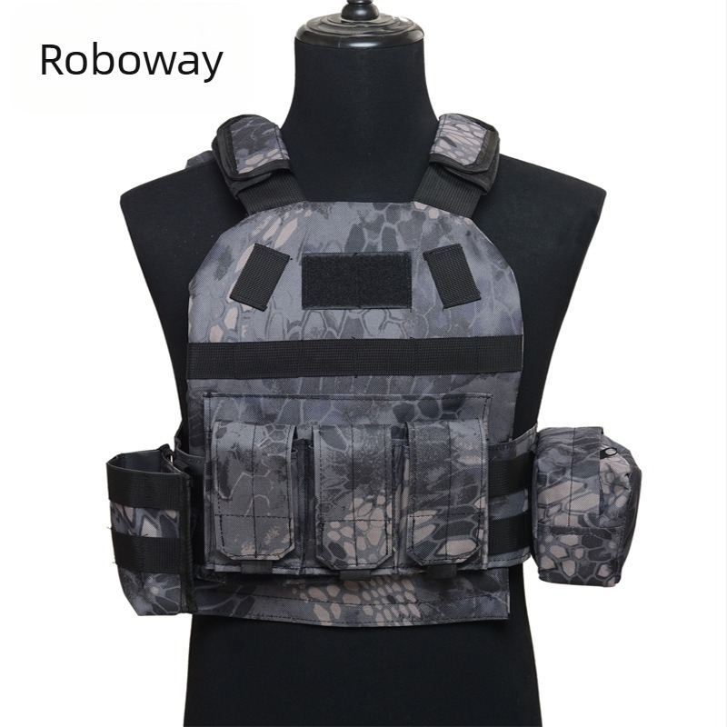 Детска тактическа жилетка: лека, камуфлажен принт, дишаща, водоустойчива