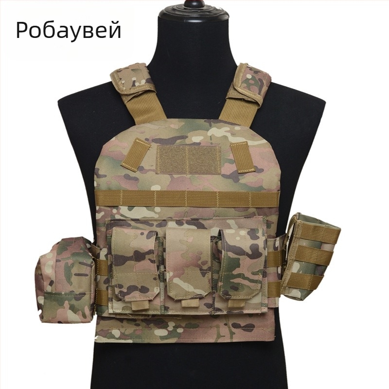 Детска тактическа жилетка: лека, камуфлажен принт, дишаща, водоустойчива