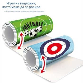 Образователна настолна игра за бюро — футбол, боулинг и кърлинг, пластмасова конструкция, интеракция родител-дете, за деца 4–14 г.