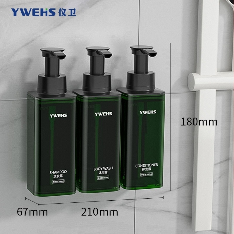 Стенно монтиран дозатор за сапун за хотелска баня – дозатор за пяна с помпа, ABS, 600 g, инжекционно формоване, стил светъл лукс