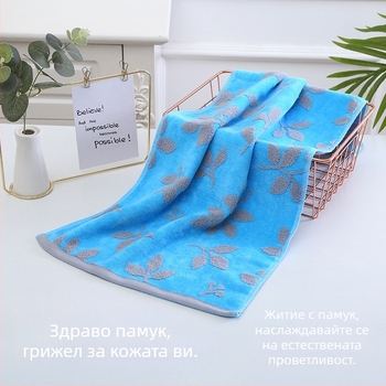 Комплект домашни кърпи от 100% памук, Cut Velvet обработка, слабо завита прежда, серия Cut Velvet Flower Branch, персонализация налична