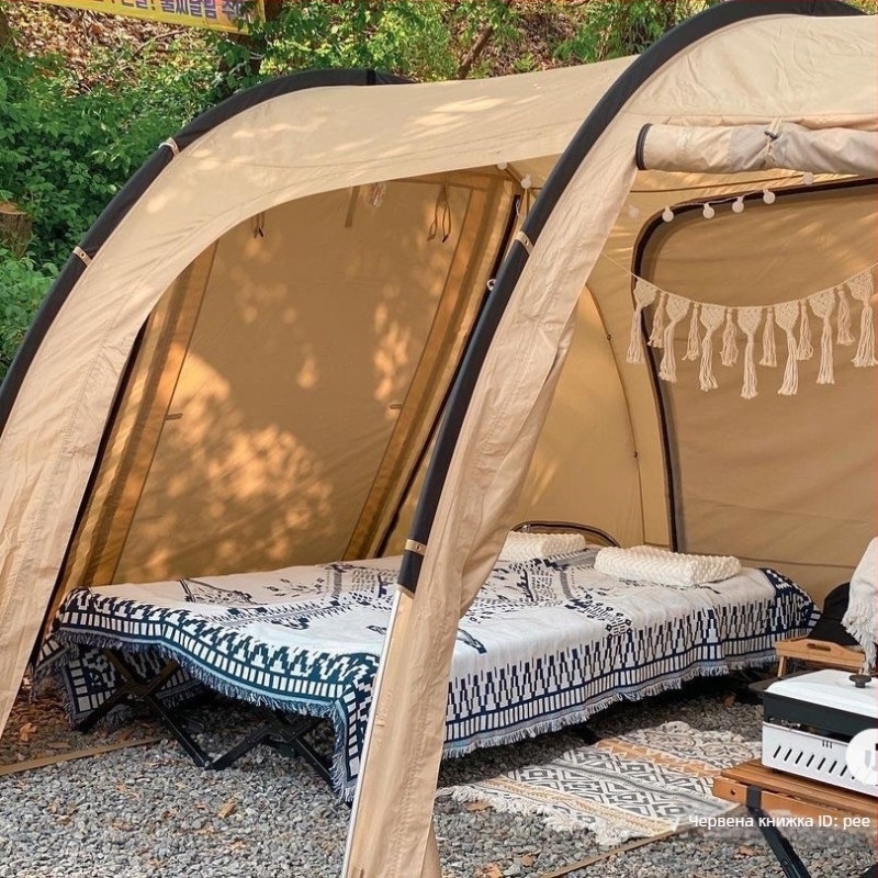 Кемпинг одеяло с геометричен узор (полиестер; 1000–1499 г; Peel Forest; пролет и есен)