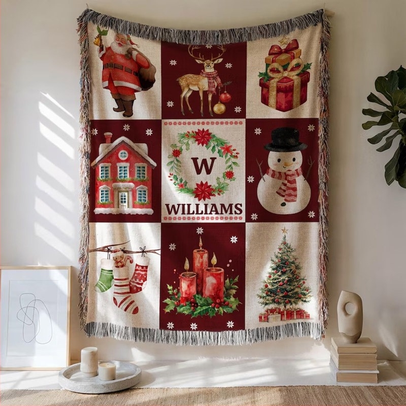 Декоративен гоблен покривало за диван, карикатурен дизайн, скандинавски стил, полиестер-памук, 1000–1499 г, по поръчка