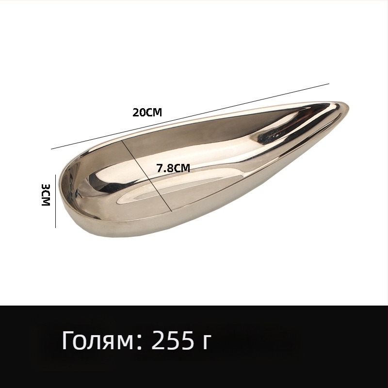 Zhuo Jin плодово плато от неръждаема стомана, десертно сервиране, модерен стил, първокласно качество, лицензирана частна марка