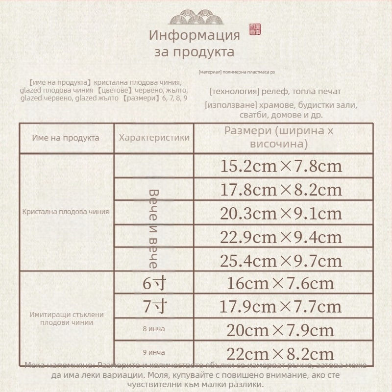 Пластмасова плодова чиния в китайски стил за поднесване пред Гуаньин, домашна декорация, не е внос, не е подарък.