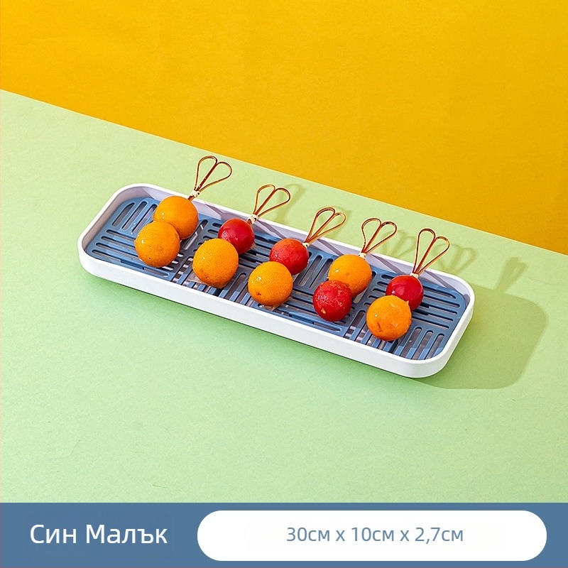 Пластмасова дисплейна тава за малки шишчета от захаросан глог, квадратна, модерен минималистичен стил, за комерсиална употреба