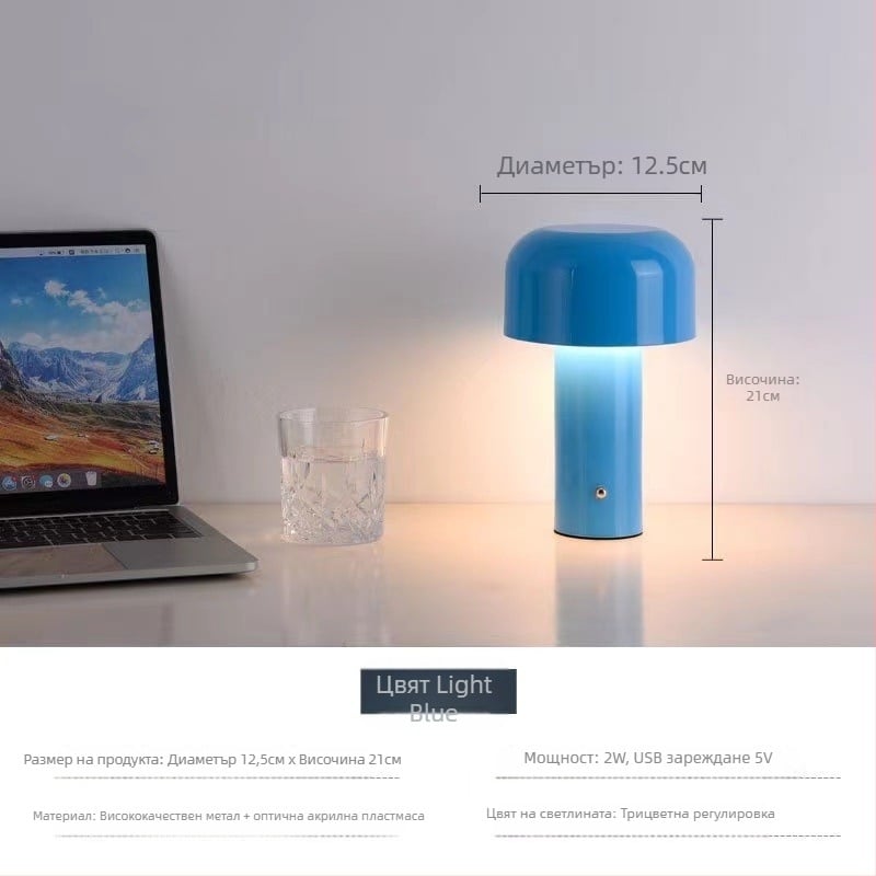 Aoda Lighting гъбена настолна лампа – Нордически стил, EU CE сертификация, нощна светлина, амбиентно осветление, декоративни елементи