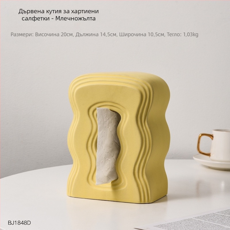 Кутия за салфетки от смола с дизайн каменна статуя, Nordic стил, домашна декорация, рекламен подарък за бизнес
