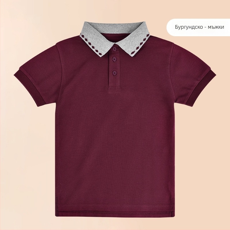 Поло риза от памук за лято 2024, райета или едноцветна шарка, за деца над 140 см.