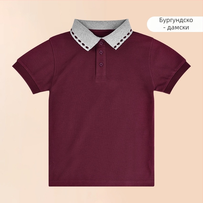 Поло риза от памук за лято 2024, райета или едноцветна шарка, за деца над 140 см.