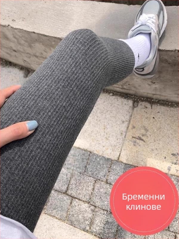 Леггинси за бременни, тясна кройка, дебел плат; състав: полиестер 68,3%, вискоза 29,2%, спандекс 2,5%; сезон: есен 2025