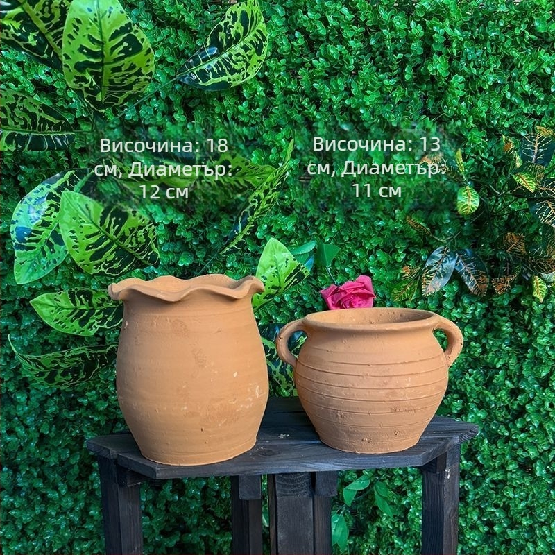 Контейнер за корени - Глинен подов саксийник, пасторален стил, HP3RYzmy