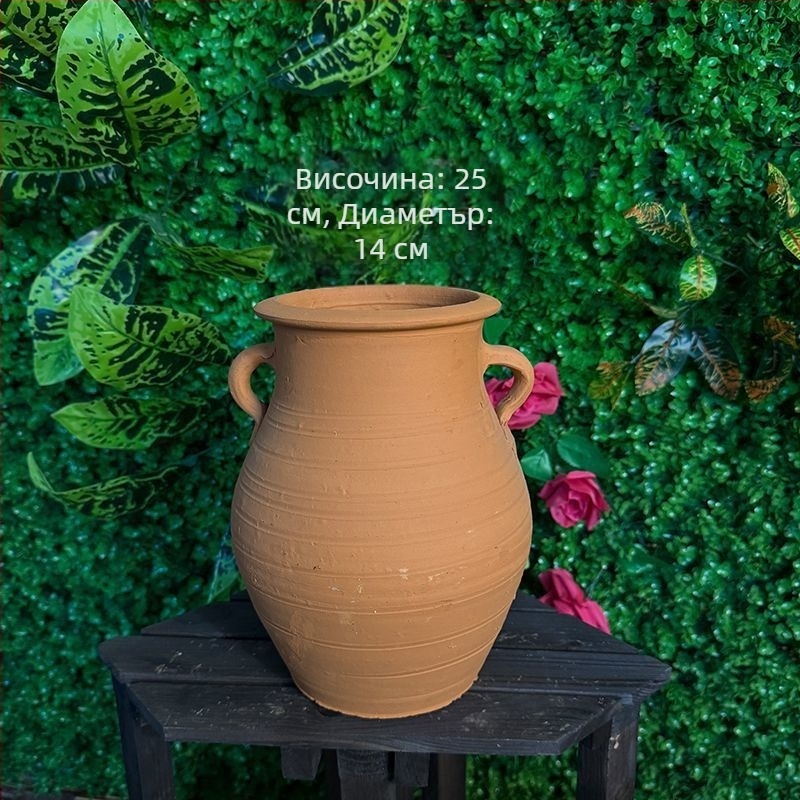 Контейнер за корени - Глинен подов саксийник, пасторален стил, HP3RYzmy