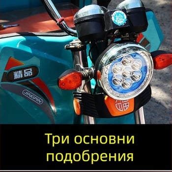 LED фар за електрическа триколка – супер ярък преден LED фар, съвместим с 12V/48V/60V