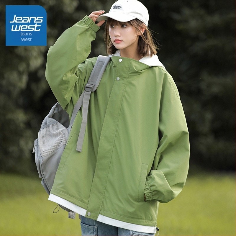 Дамско яке с фалшив двуслоен дизайн, зима 2025, Chenille тъкан със спандекс, едноцветно, свободна кройка, цип отпред, поло яка