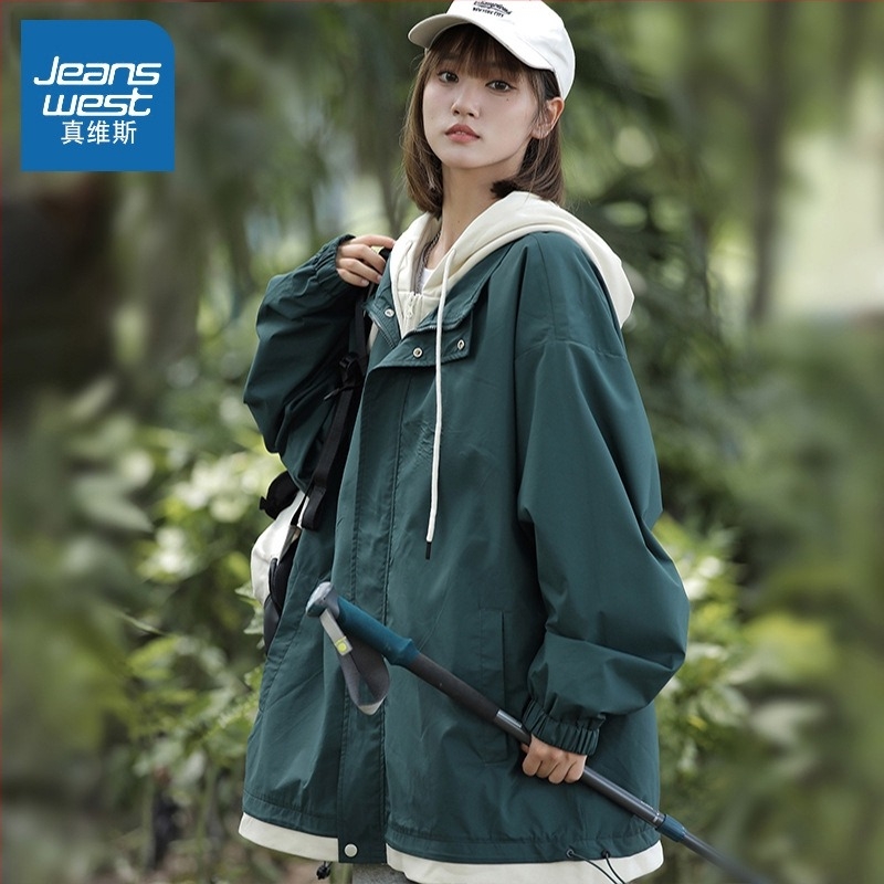 Дамско яке с фалшив двуслоен дизайн, зима 2025, Chenille тъкан със спандекс, едноцветно, свободна кройка, цип отпред, поло яка