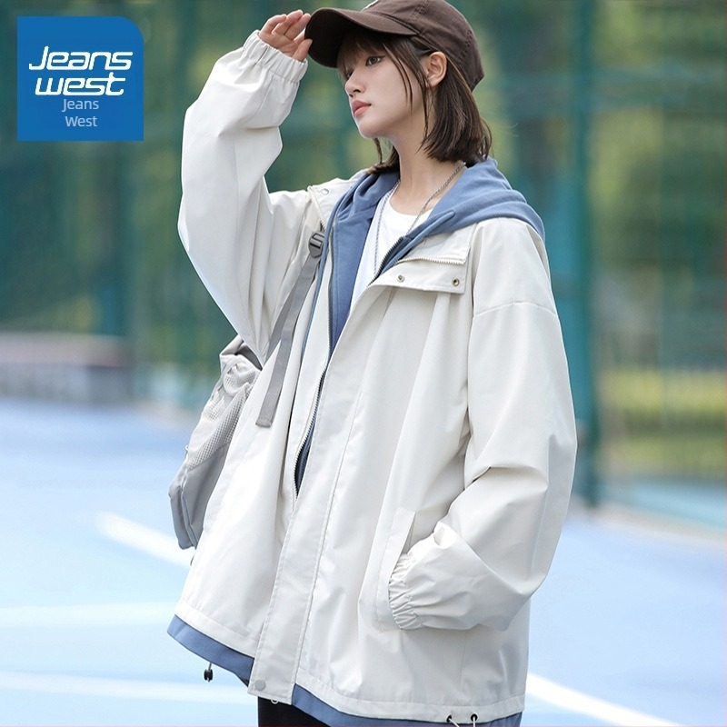 Дамско яке с фалшив двуслоен дизайн, зима 2025, Chenille тъкан със спандекс, едноцветно, свободна кройка, цип отпред, поло яка