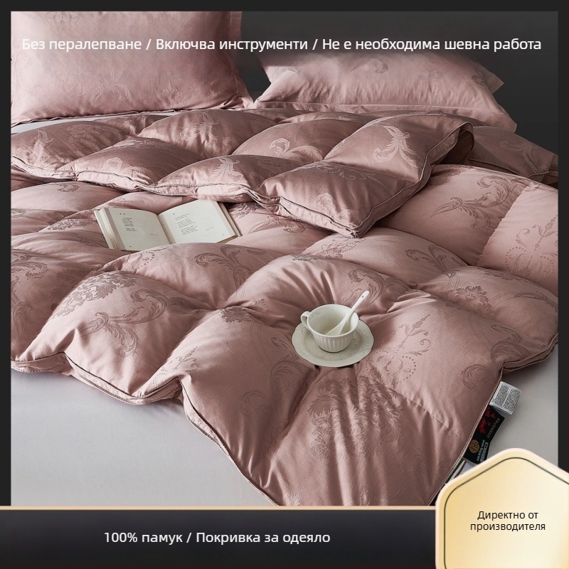 Двуслойна покривка за завивка, мъхнат памук, 100% памук, тегло 2000–250 г, реактивно боядисана, жакардово тъкане, модели: райета, едноцветни, абстрактни, ботанически мотиви