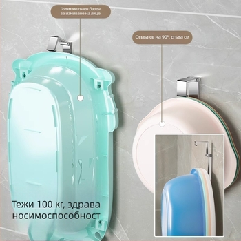 Закачалка за мивка от неръждаема стомана без пробиване — модерен минималистичен стил, едно гаче, капацитет 1–3 кг