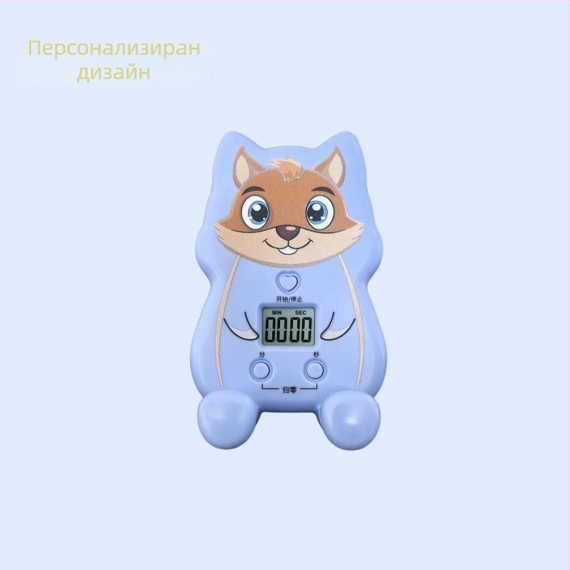 Таймер за бюро с мультяшен дизайн – силна аларма, многофункционален кухненски таймер, отброяване и стойка за телефон