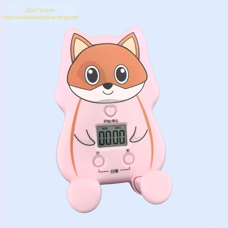 Таймер за бюро с мультяшен дизайн – силна аларма, многофункционален кухненски таймер, отброяване и стойка за телефон