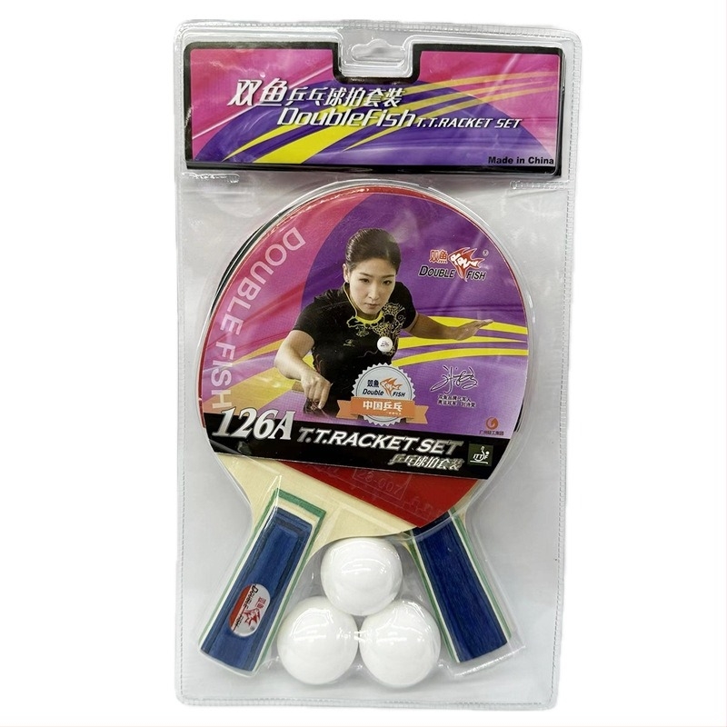 Pisces ракетка за тенис на маса A026/A036, двустранна анти-леплива гума, 126A/136A, за тренировки и игра