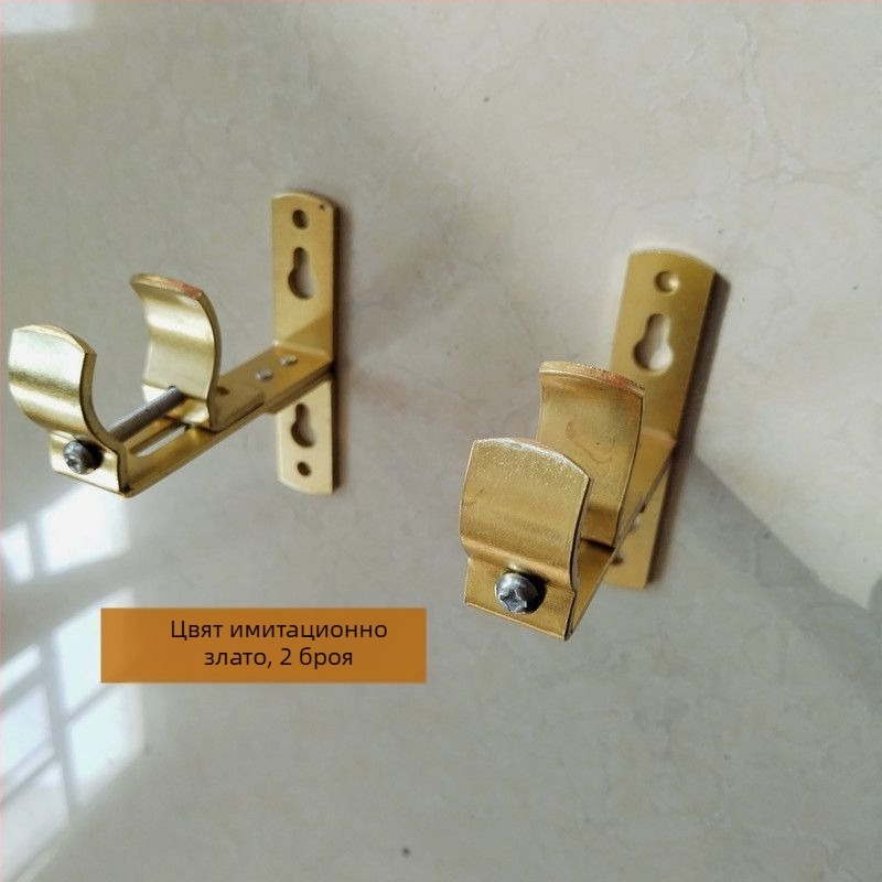 Железна скоба за завеси, монтирана на стена, регулируема, горен и страничен монтаж